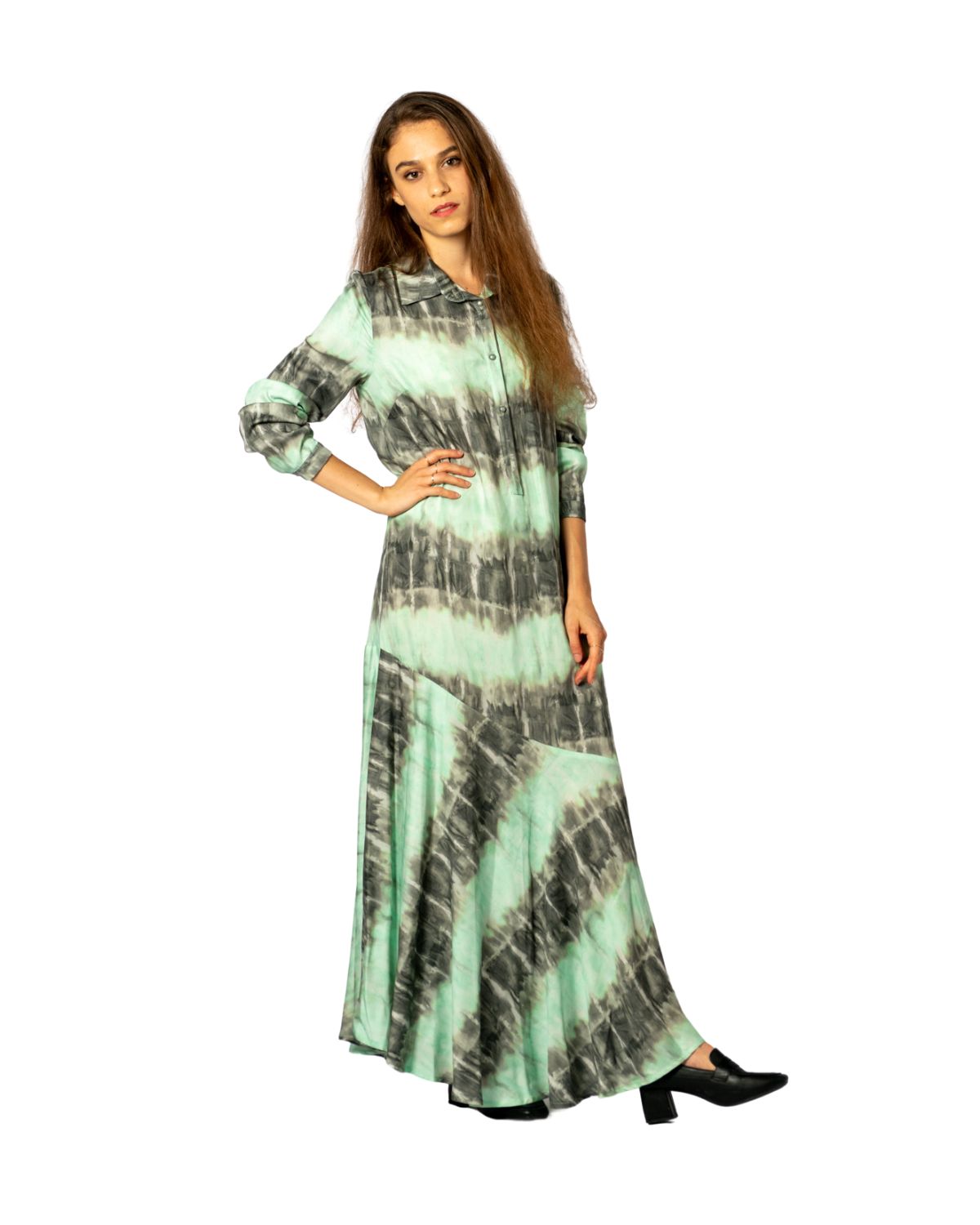 שמלת אוולין טאי-דאי פסטל ים 5